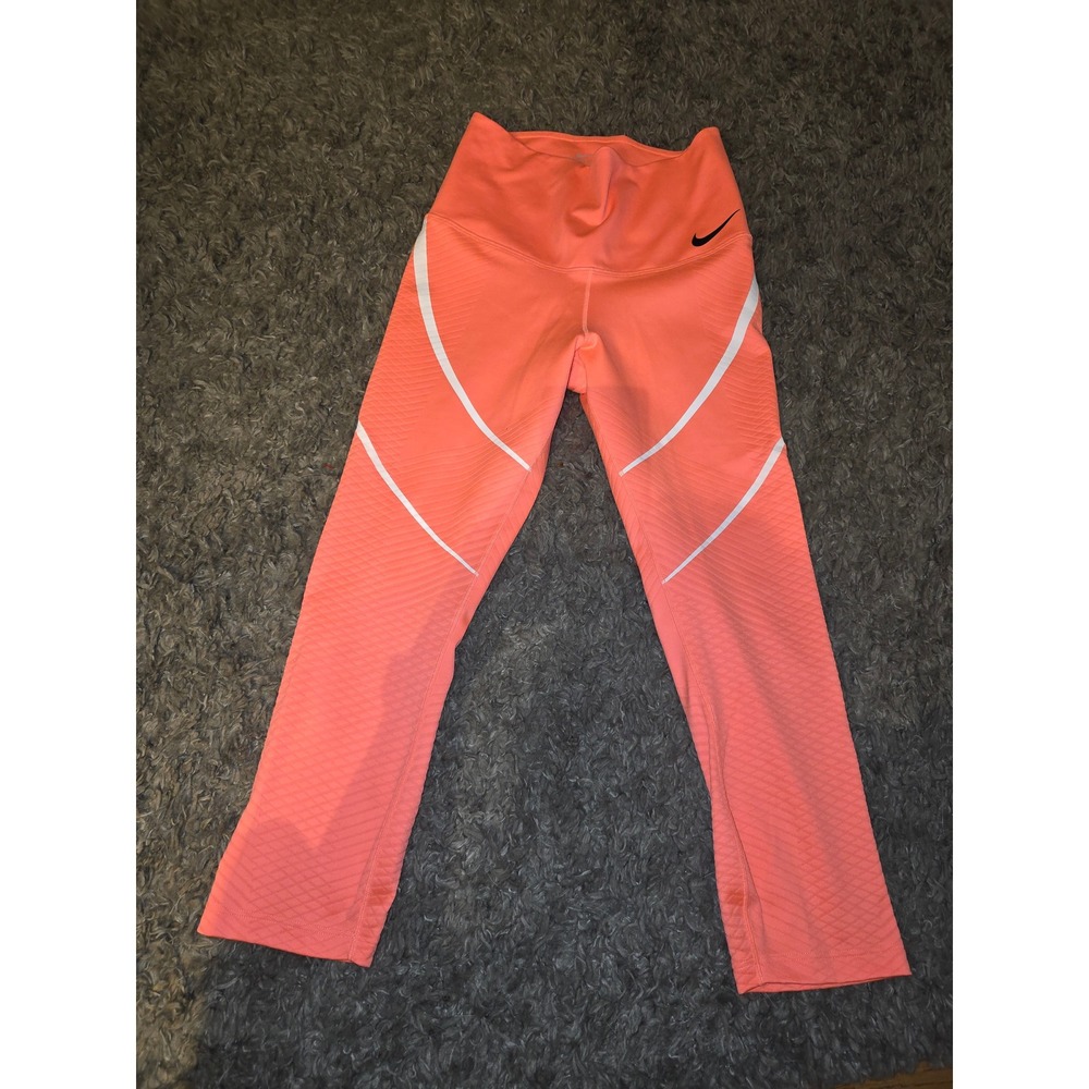 Nike Zonal Strength Womens Training Tights Orange High Rise Legging 833734-607 M